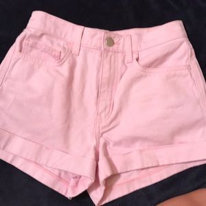 High waisted baby pink American apparel shorts
